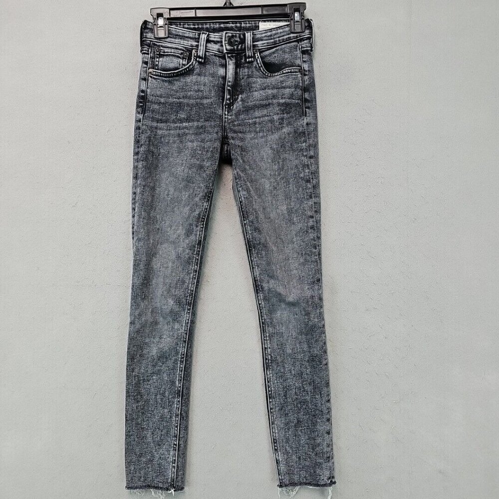 Rag & Bone Women's Washed Black Ankle Jeans